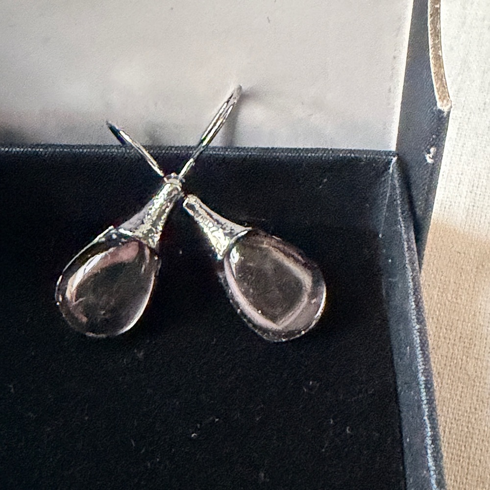 Chic Silver Teardrop Earrings